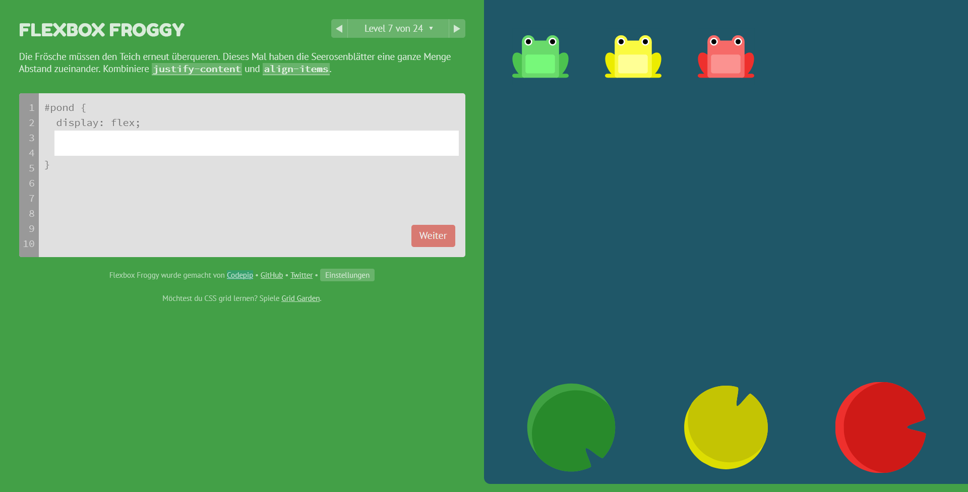 Flexbox Froggy